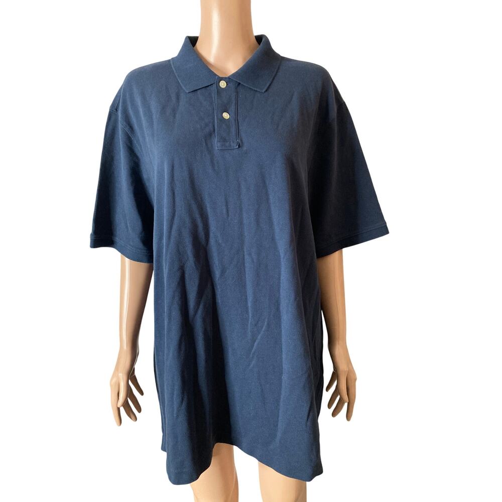 Vineyard Vines Polo Shirt Mens XL Navy Blue Cotton Made Peru Shep Ian